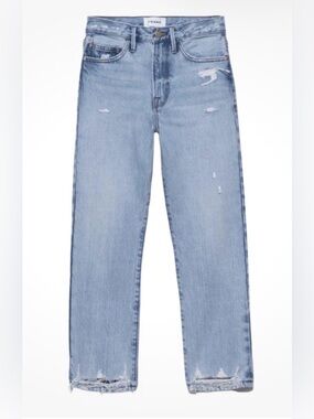 FRAME Le Piper Straight Leg Crop Jeans in Clash - Size 30